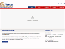 Tablet Screenshot of natrajindustries.com